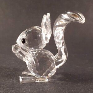 RARE !! Swarovski Bushy Tailed Crystal Squirrel with display Mirror- No Box